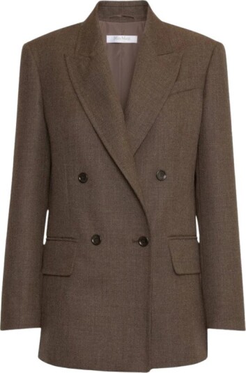Max Mara Brun Enkeltspent Blazer Dame XS
