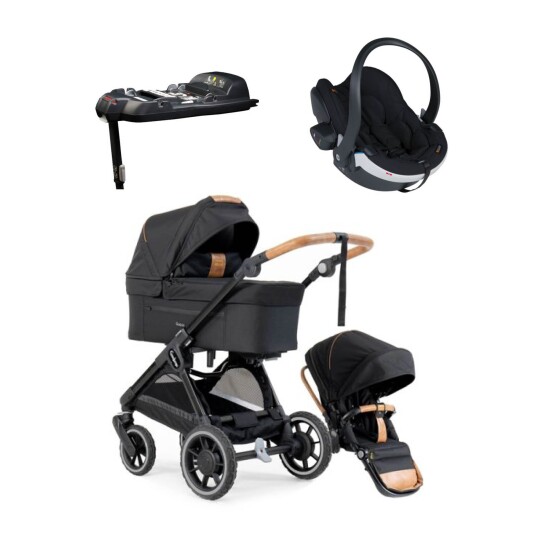 Nyfødtpakke Emmaljunga Sento Ergo  2024  Outdoor Black Inkl bilstol og base
