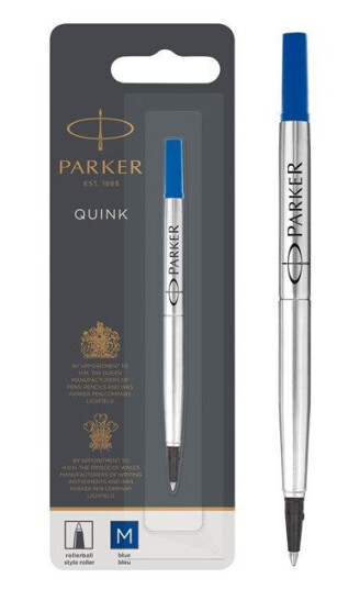 Parker Rollerball Pen Refill  Medium Tip  Blå QUINK Ink  1 Count
