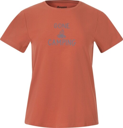 Bergans Women's Graphic Tee XS , Terracotta/Husky Blue