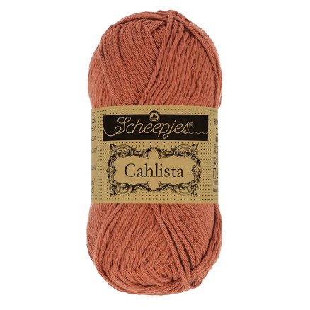 Scheepjes Cahlista Garn Unicolor 504 Teglrød