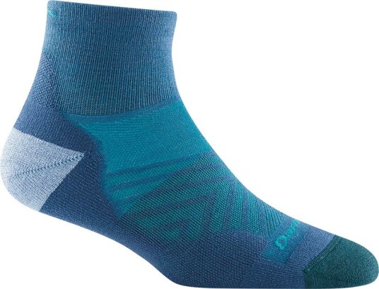 Darn Tough Women's Run 1/4 Ultra Lightweight Cushion Running Sock Gray M (38 40.5)