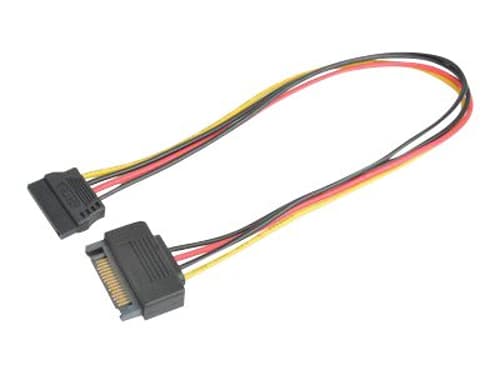 Prokord Sata-forlengelseskabel 0.3m 15-pins Seriell Ata-strøm Hann 15-pins Seriell Ata-strøm Hunn
