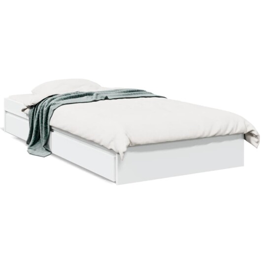  Sengeramme med skuffer hvit 75x190 cm konstruert tre 8721102623660