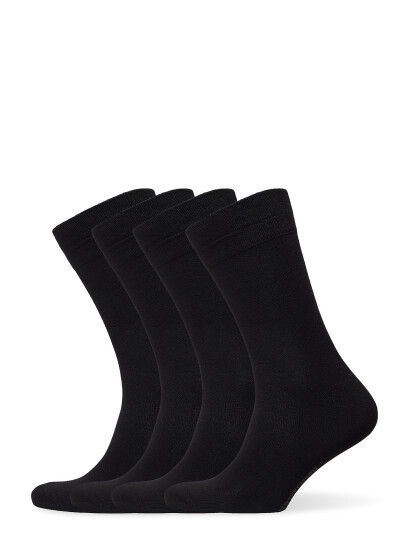 Amanda Christensen Bamboo Crew Sock 4-Pack - Black - 43-46 Amanda Christensen Bamboo Crew Sock 4-Pack - Black - 43-46