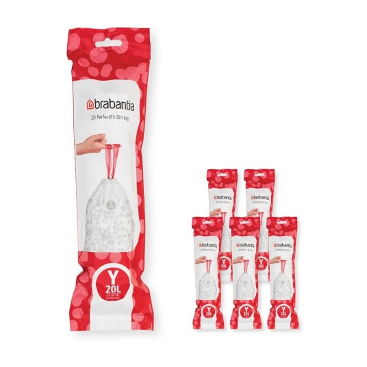 Brabantia PerfectFit avfallspose 120 poser Modell Y, 20 L
