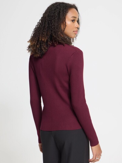 ICHI Ihluls Rib Polo Ca Burgundy XXL
