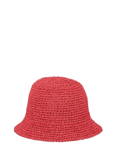 Becksöndergaard Solid Saverina Straw Hat   Red   M/L