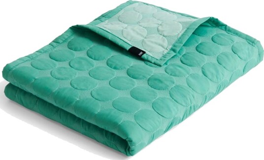 HAY Mega Dot sengeteppe organic 260x260 cm Sea green