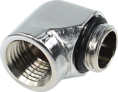Alphacool 17044 90° fitting krom 17044