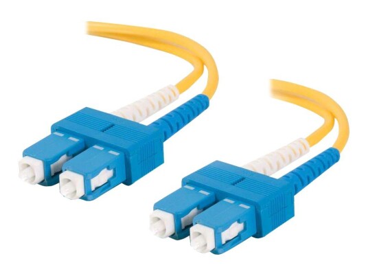 C2G SC-SC 9/125 OS1 Duplex Singlemode PVC Fiber Optic Cable (LSZH) - koblingskabel - 10 m - gul