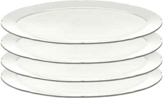 Serax Silhouette oval tallerken L 21x30 cm 4 pakn. White