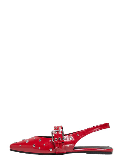 ONLY Onlaura-5 Pu Slingback Buckle Ballarina - Red - 36