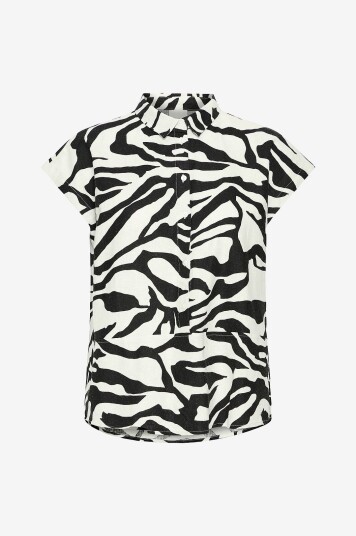 ICHI   Linbluse ihLinno Sh3   Hvit