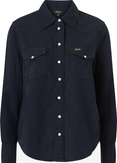 Wrangler Skjorte Heritage Shirt Winter Opal Svart Wrangler Skjorte Heritage Shirt Winter Opal Svart