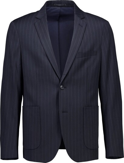 Lindbergh Striped Relaxed Blazer - NAVY - S