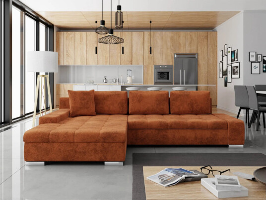 Cerys Sovesofa Med 3 Seters Divan Oransje