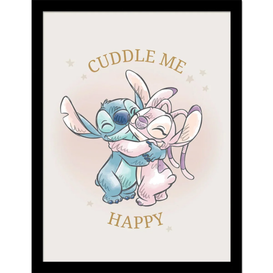 Disney's Lilo and Stitch Innrammet Bilde 30 x 40 cm Happy Disney's Lilo and Stitch Innrammet Bilde 30 x 40 cm Happy
