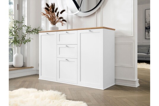 Kommode Hammerdal 137 cm Hvit/Eik