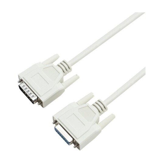 ELETRA DB15 DC M - F 2M KABEL, GRÅ