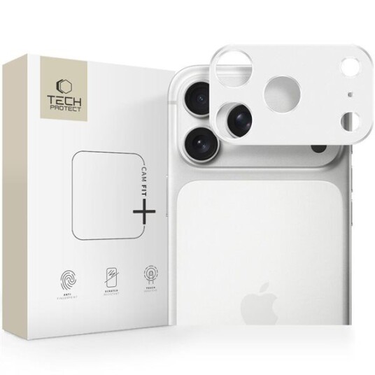 Tech Protect Camalloy Fit+ Kamerabeskytter til iPhone 17 Pro i Aluminium - Sølv