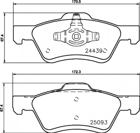 Bremseklosser HELLA 8DB 355 014 961