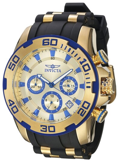 Invicta Herreklokke 22308 Pro Diver Gull/Gulltonet stål Ø50 mm Invicta Herreklokke 22308 Pro Diver Gull/Gulltonet stål Ø50 mm