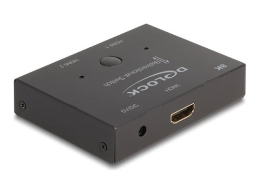 Delock - Video/Lyd Splitter/Bryter - 2-1, Bidirectional, 8K 60 Hz X Hdmi - Stasjonær