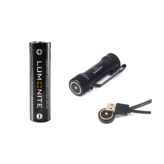 Ladekapsel LUMONITE® Tube Ladekapsel + Batteri + Ladekabel