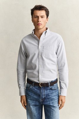 Gant Reg Brushed Oxford Stripe Shirt Blue XL Gant Reg Brushed Oxford Stripe Shirt Blue XL