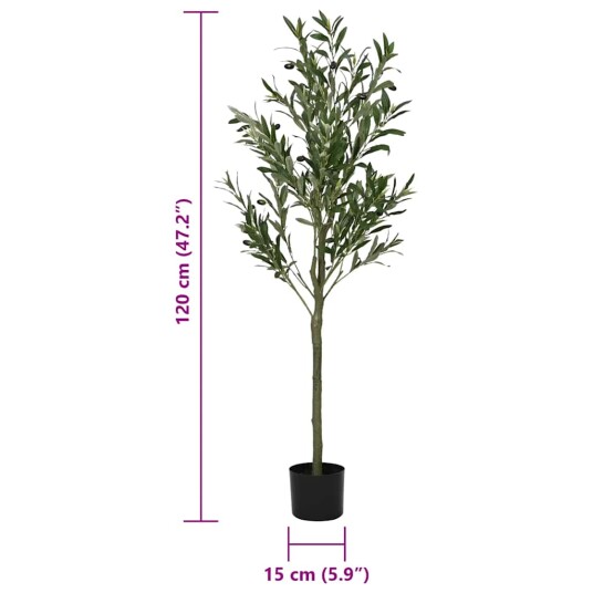 Kunstig oliventre 450 blader 120 cm grønn Kunstig oliventre 450 blader 120 cm grønn