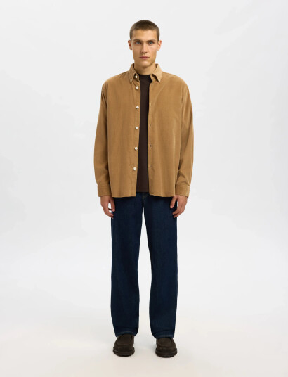 Selected Slhregdanni Cord Bd Ls Shirt Noos - Beige - M Selected Slhregdanni Cord Bd Ls Shirt Noos - Beige - M