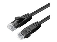 MicroConnect - Koblingskabel - RJ-45 (hann) til RJ-45 (hann) - 5 m - UTP - CAT 6a - med støvel, halogenfri, formstøpt, rund, uten hindringer - svart