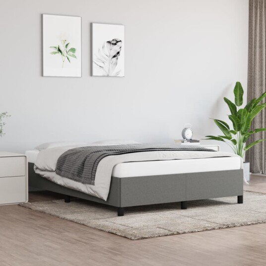  Sengeramme uten madrass mørkegrå 135x190 cm Double stoff