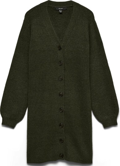 Vero Moda Vmkarla Ls V Neck Button Abk Dress Noos Green XS