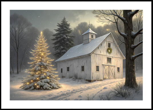 Christmas Barn Plakat Plakat / 50x70cm