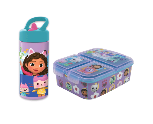 Stor Lunch Box & Water Bottle Gabby"s Dollhouse