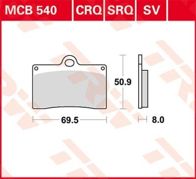 Bremseklosser TRW MCB540 Bremseklosser TRW MCB540