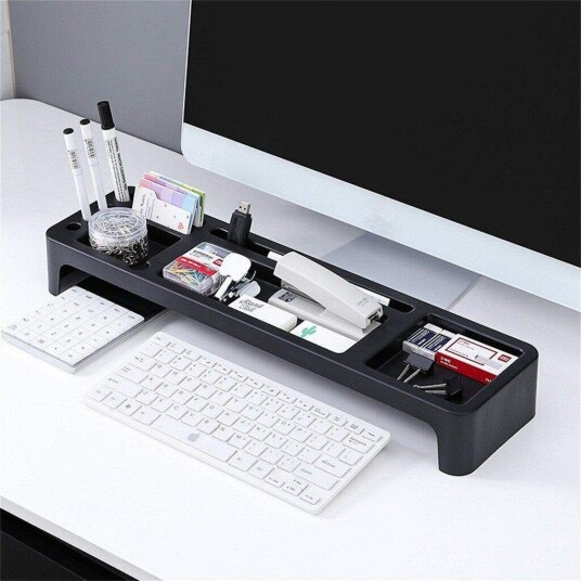 Organisator til Skrivebord 53 x 14 cm Svart