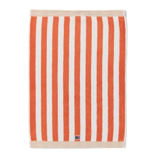 Lexington Håndkle blokkstriper 50x70 cm peach melon