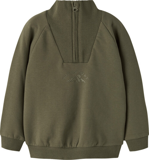 Name It Nmmoscar Ls Nreg Half Zip Sweat Bru Khaki green 92 Name It Nmmoscar Ls Nreg Half Zip Sweat Bru Khaki green 92