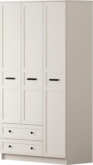 Meyra Garderobe 105x184 cm - Matt Hvit