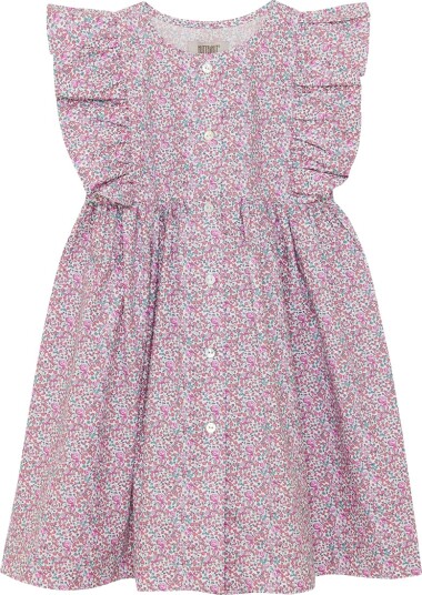 Huttelihut Dress Ss In Liberty Fabric Pink 98 Huttelihut Dress Ss In Liberty Fabric Pink 98