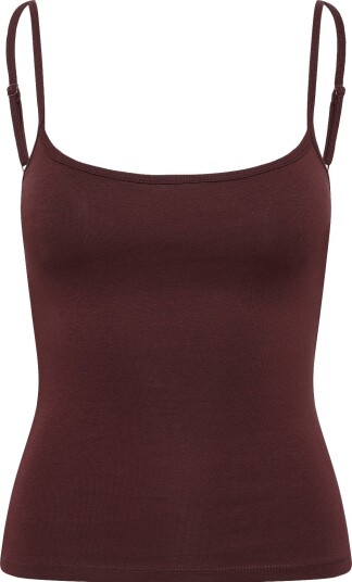 Gina Tricot Perfect Strap Singlet Brown XXS