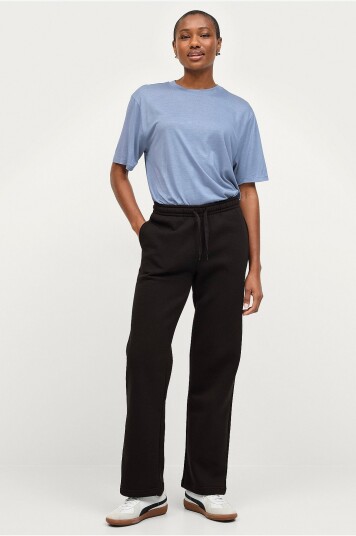 Gina Tricot Sweatpants Basic Straight Svart