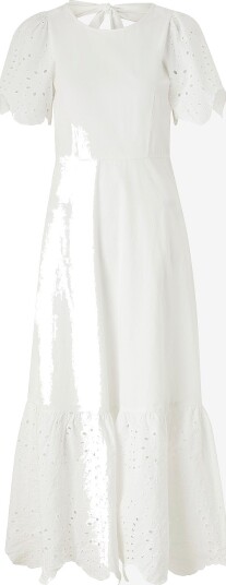 Selected Femme Maxikjole slfKelli SS Ankle Broderi Dress Hvit