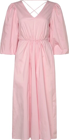 Object Objpaige 2/4 Re Vneck Midi Dress 144   Pink   38