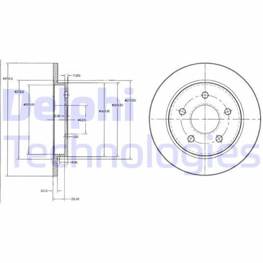 Bremseskive DELPHI BG2332