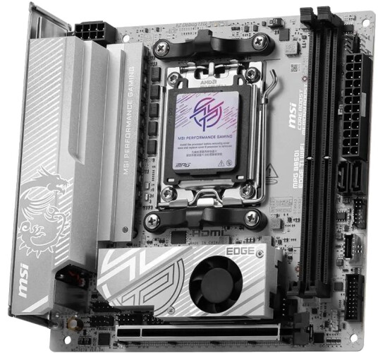 MSI MPG B850I EDGE TI Mini-ITX Hovedkort med Wi-Fi 7 og USB-C