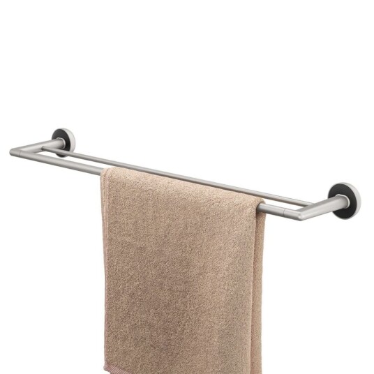 TIGER Cooper dobbel håndkleholder i børstet rustfritt stål / svart; 12.6x5.2x12.6 cm (LxHxD); Sølvfarge/Svart TIGER Cooper dobbel håndkleholder i børstet rustfritt stål / svart; 12.6x5.2x12.6 cm (LxHxD); Sølvfarge/Svart